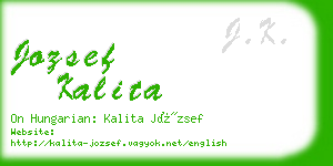 jozsef kalita business card